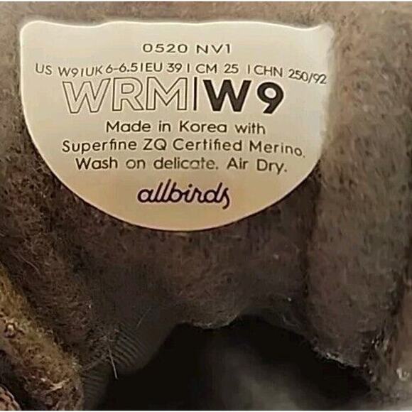 Allbirds Wool Womens Runners Shoes Size 9 Grey, Great Condition - Picture 9 of 9